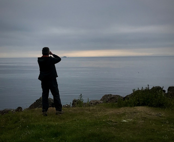 Martin birding on the coast