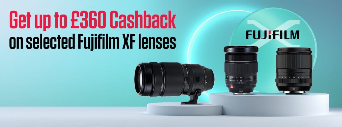 Up to £360 Cashback on select Fujifilm XF Lenses
