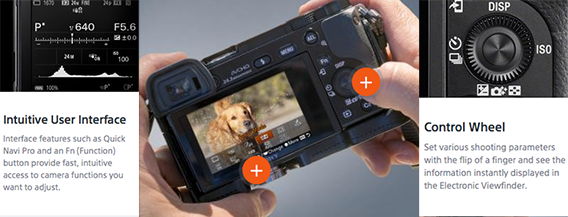 Sony A6000 - Intuitive User Interface