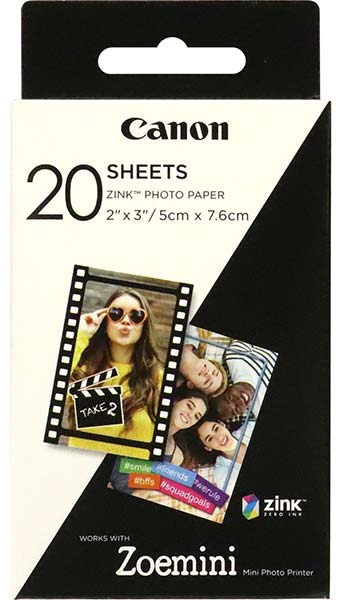 Canon ZINK 2x3inch Photo Paper x20 Pack