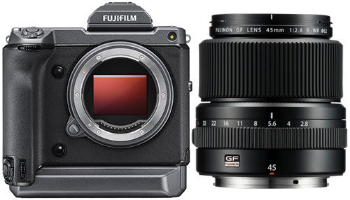 Fujifilm GFX 100 body with GF 45mm F2.8 R WR Lens