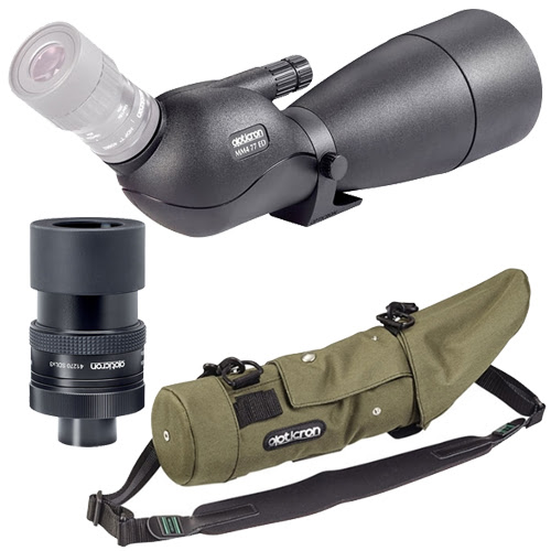 Opticron MM4 77 GA ED Angled Scope with SDL v4 Zoom and Green Stay-On Case