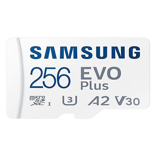 Samsung 256GB EVO Plus microSDXC UHS-I U3 Memory Card with adapter