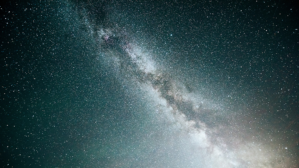 Night sky with stars and nebula