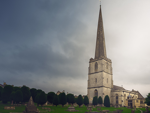 Painswick village church photographed on Fujifilm GFX 50S II