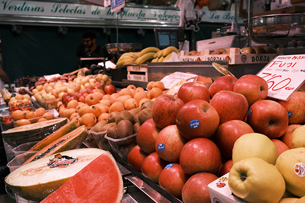 colourful picture of fruit on table