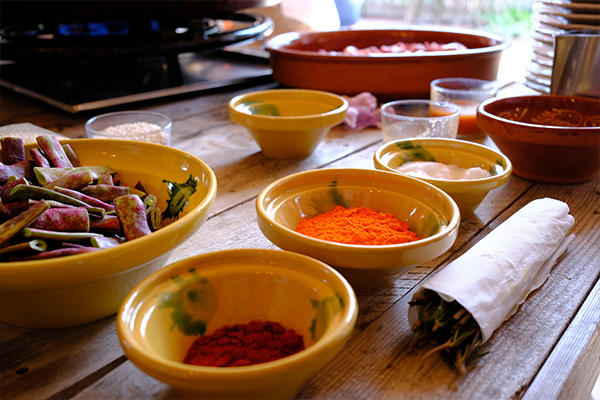 macro shot of herbs and spices