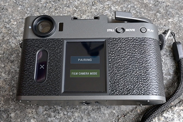 Swipe down for pairing mode on Fujifilm X-Half