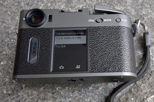 Swipe right for film simulations on Fujifilm X-Half