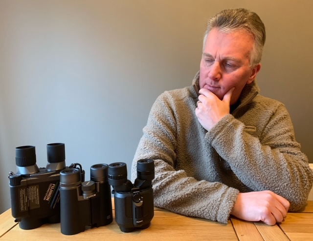 Martin with the three Fujinon Binoculars