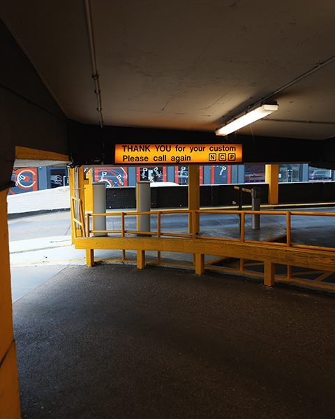 Exit to a multi-story car park