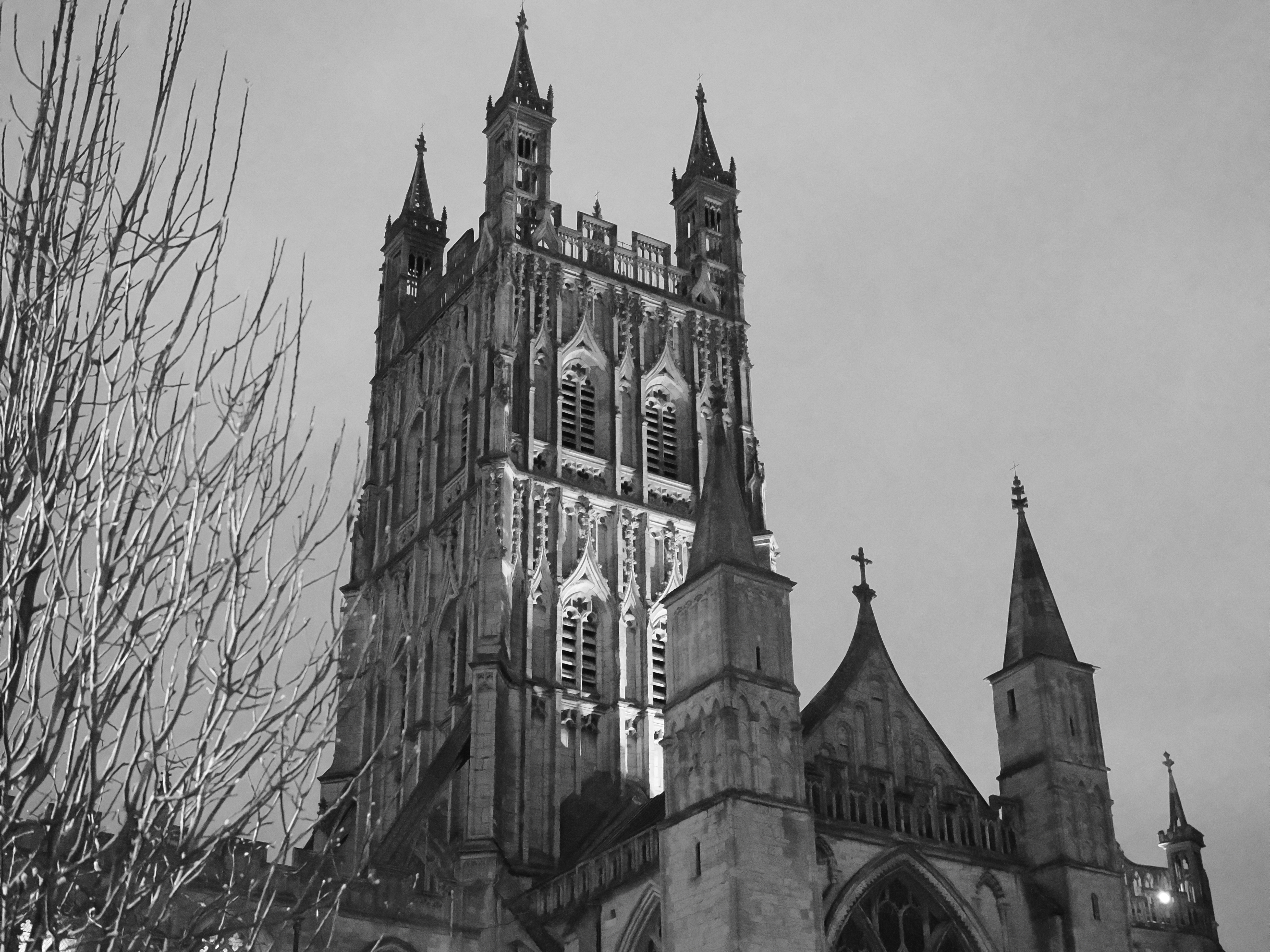 Gloucester Cathedral shot at night on OM-1 Mark II