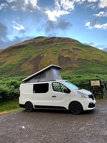 Van life parked up in Scotland