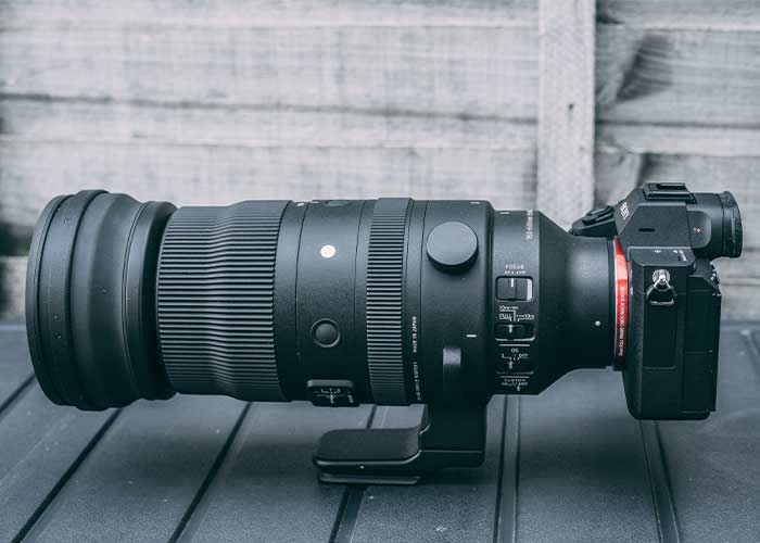Sigma 150-600mm lens mounted to Sony a7 III