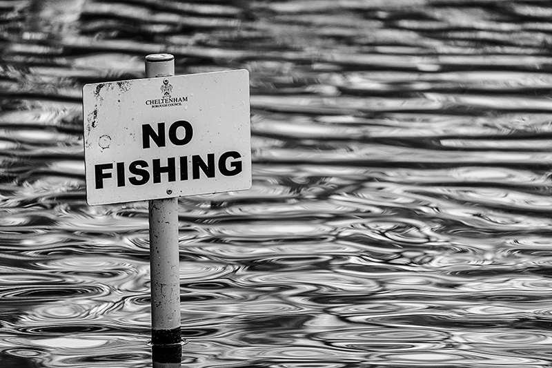 No Fishing Sign taken on Tamron 50-400mm F4.5-6.3 Di III VXD