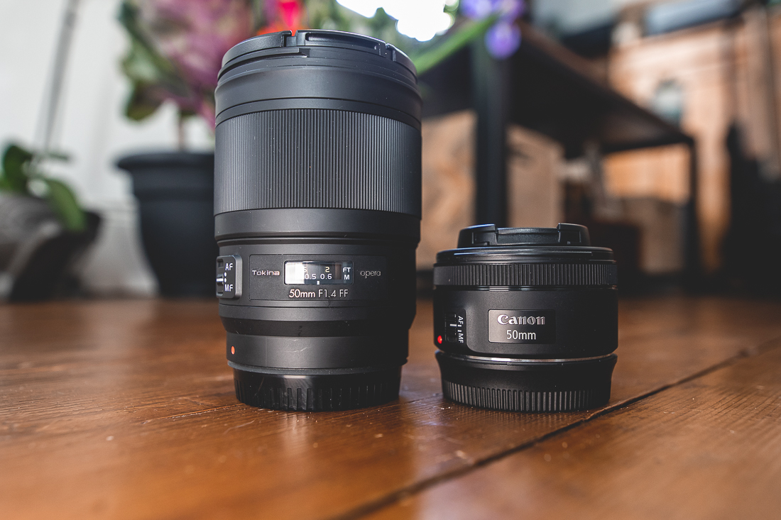 Tokina Opera 50mm F1.4 FF and Canon 50mm F1.8 IS Lens