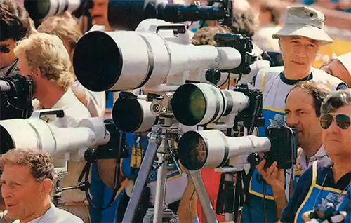 Canon FD 1200mm F5.6L Lens at 1984 Olympics