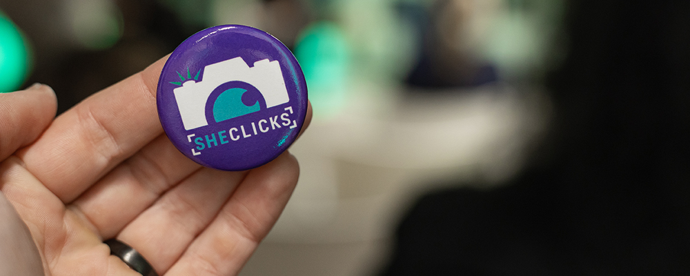 SheClicks badge at House of Photography