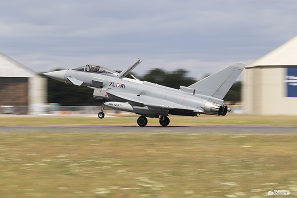 Aircraft about to take off along track at RIAT