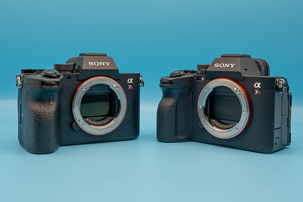 Image of a Sony A7R V Camera Body and a Sony A7R IV Camera Body