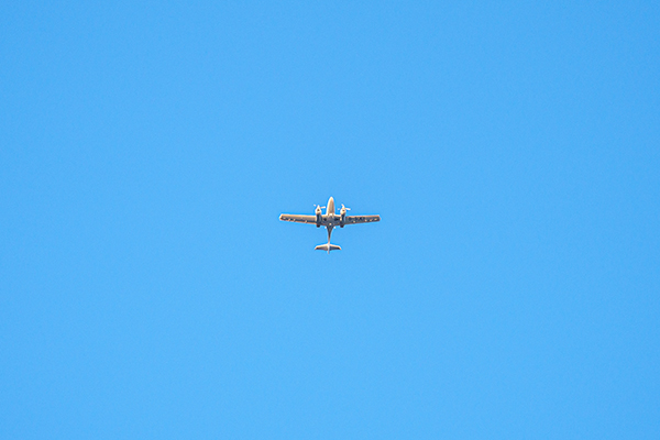 Image of Plain in blue sky taken with Sony A7R V