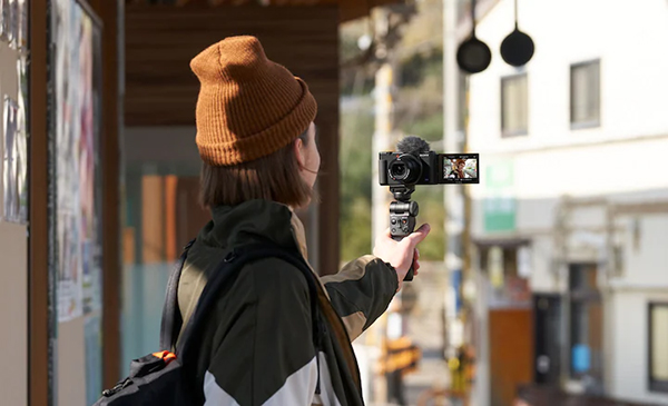 ZV-1 camera used for vlogging