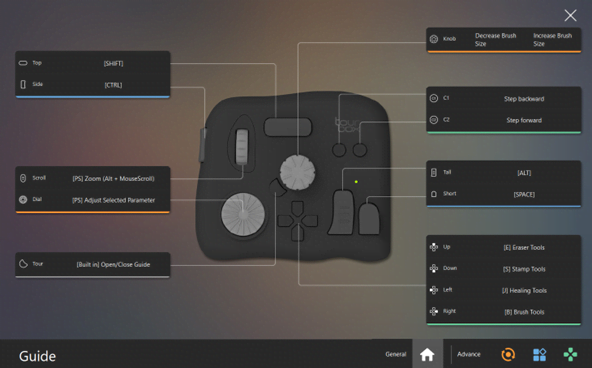 Tourbox Neo Menu