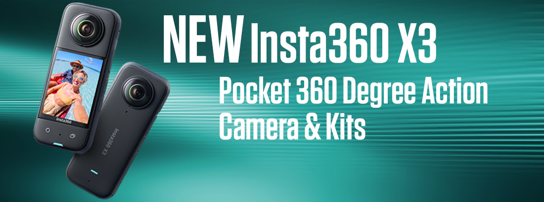 New Insta360 X3 Pocket 360 Degree Action Camera & Kits