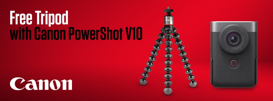 Free Tripod with the Canon PowerShot V10