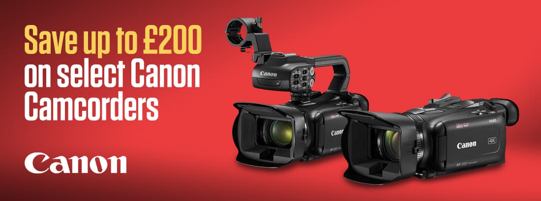 Save up to £200 on select Canon Video Camcorders