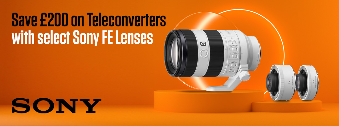 Save £200 on Teleconverters When Bought With select Sony Lenses April 25 BW