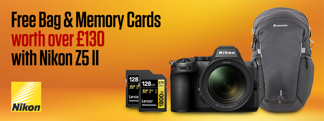Free Bag and Memory Cards with Nikon Z5 II