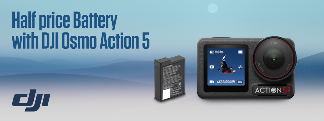 Half price Battery with the DJI Osmo Action 5