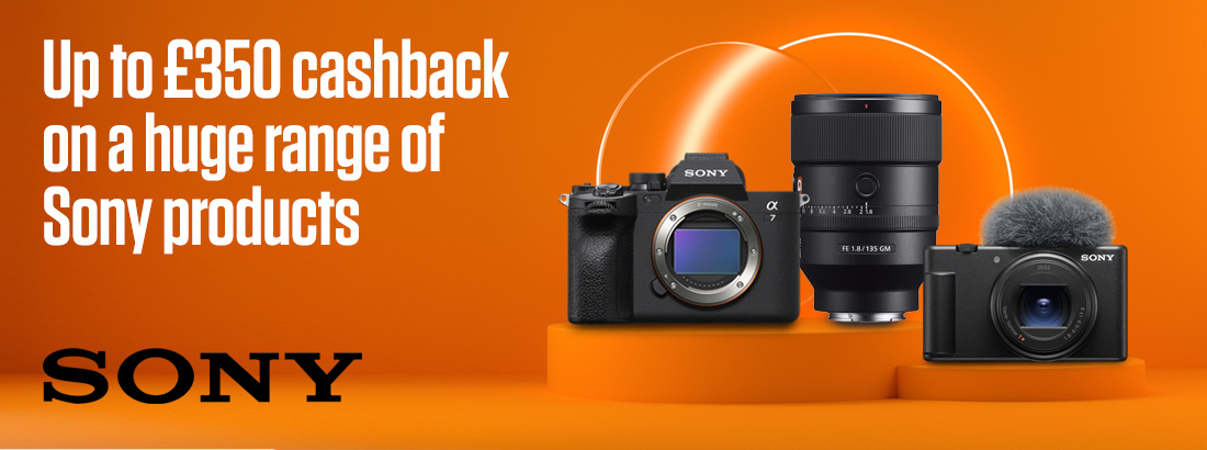 Up to £350 cashback on a huge range of Sony products