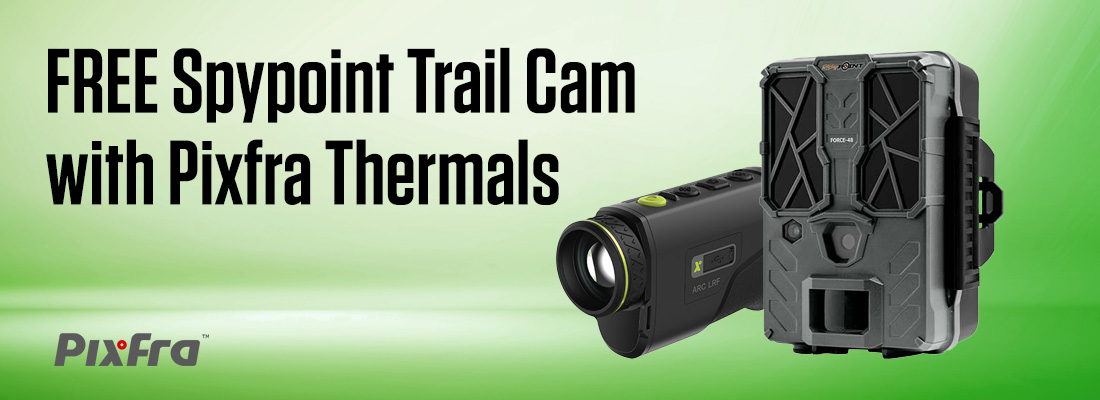 Free Spypoint Trail Camera with Selected Pixfra Thermal Imaging Monoculars