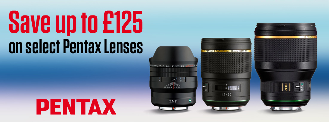 Save up to £125 on select Pentax Lenses