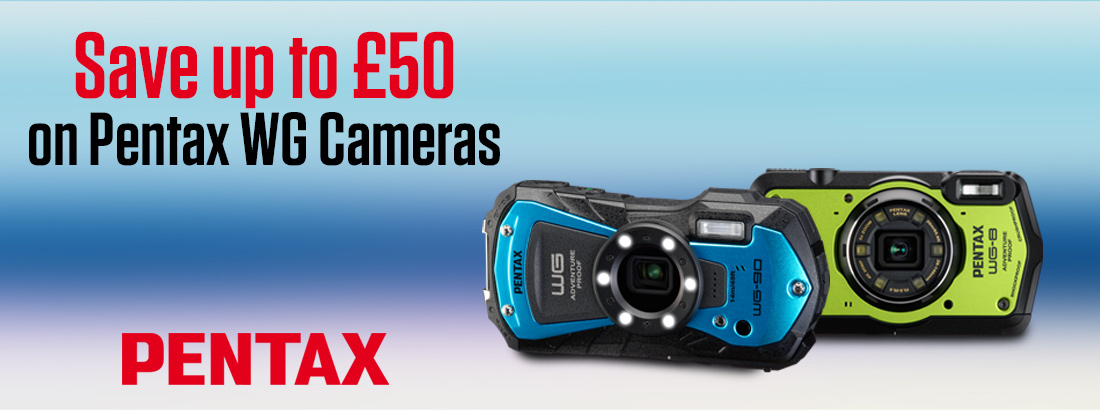 Save up £50 on Pentax WG Cameras May 25 BW
