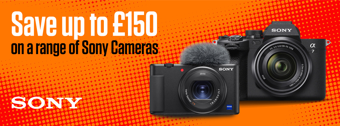 Save up to £150 on a range of Sony Cameras