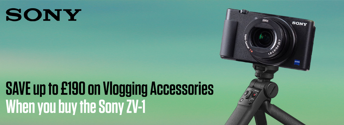 Save up to £190 on Vlogging accessories when bought with the ZV-1