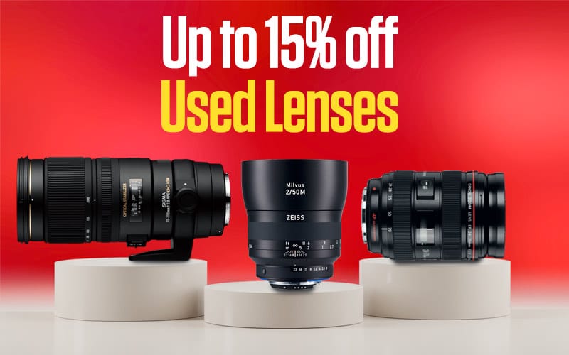 Up to 15% off Used Lenses