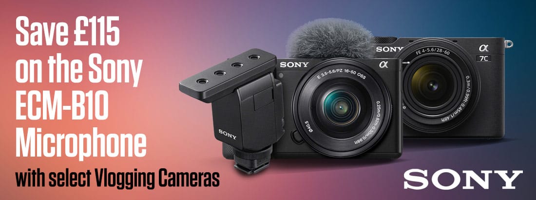 Save £115 on the Sony ECM-B10 Microphone with select Vlogging Cameras