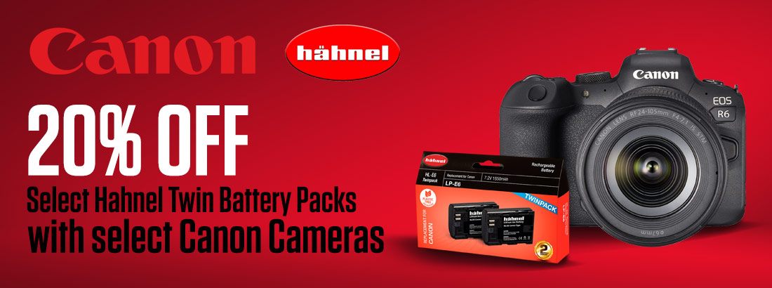 Hahnel HL-E6 Twin Battery Pack for Canon Canon EOS R6 with RF 24-105mm f4-7.1 IS STM Lens