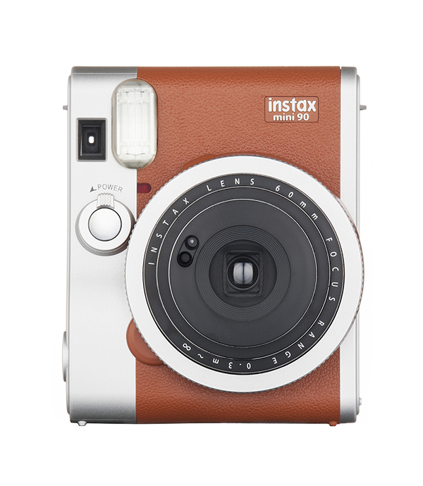 a retro looking fuji film instant print camera the Mini 90 Neo Classic, a cool camera with a look reminiscent of old 70s luggage