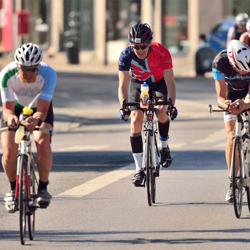 bright day at a bike race