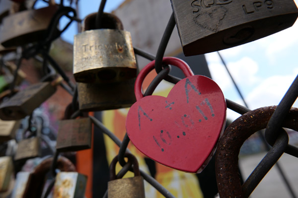 heart shaped padlock