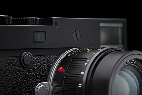 Close up of the Leica M10-P Black Chrome camera front