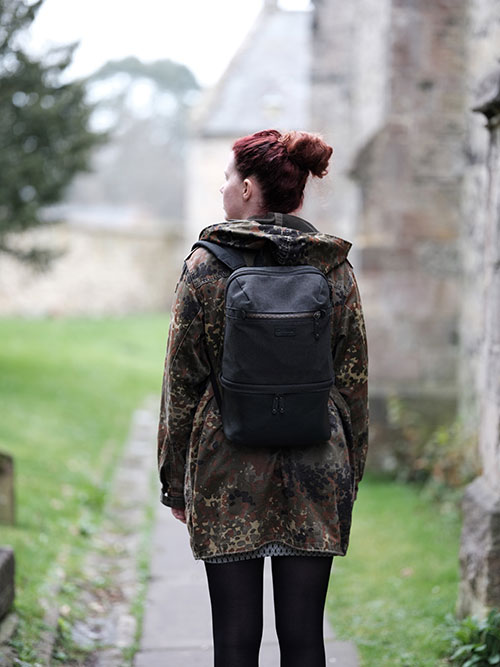 Tenba Cooper Slim Backpack being worn 