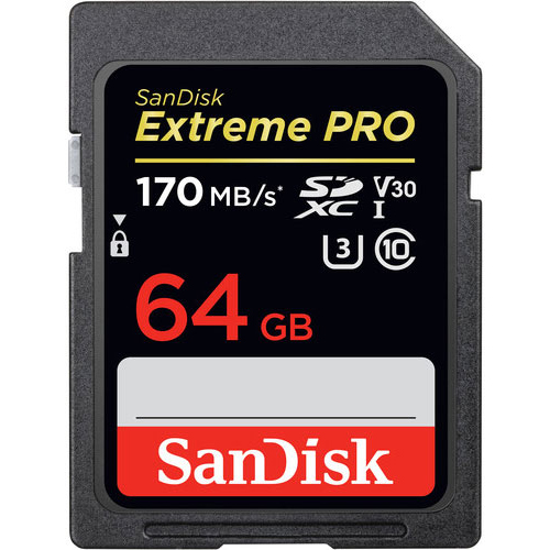 SanDisk Extreme Pro SDXC Card 64GB UHS-I 170 MB/s