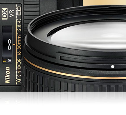 Nonstick glass Nikon's innovative protective fluorine coat  Making it easier to wipe off water, dirt and smudges, the front and rear lens elements have Nikon's exclusive fluorine coat. This extraordinary protective coating technology has to be seen to be believed.