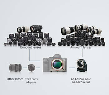 Sony a7 II - Compatibility with wide-ranging mountable lenses